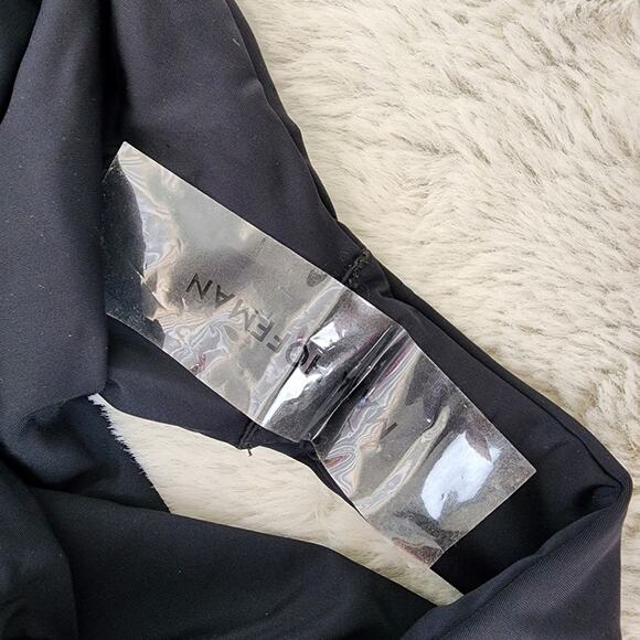 NEW Mara Hoffman Audrey Deep V-Neck One Piece Black Swimsuit - Picture 11 of 14